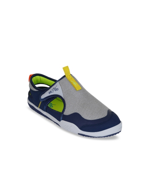 

Skoodo Kids Steel Grey & Navy Blue Winger Glide Sneakers