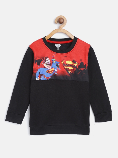 

Eteenz Boys Black & Red Superman Print Sweatshirt