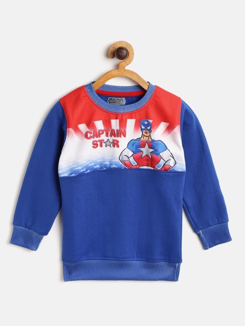 

Eteenz Boys Blue Printed Sweatshirt