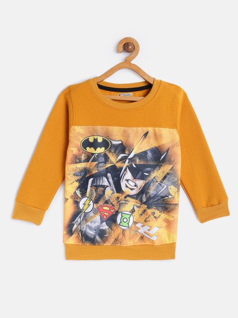 

Eteenz Boys Mustard Yellow Printed Sweatshirt