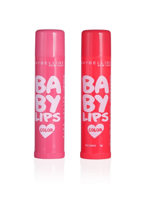 

Maybelline New York Set of 2 Baby Lips Lip Balm, Pink