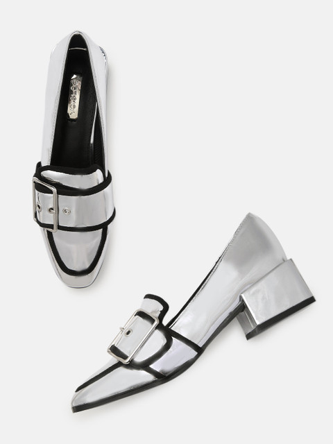 

CORSICA Women Silver-Toned Solid Pumps