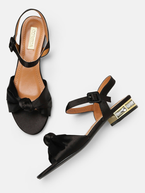

CORSICA Women Black Solid Sandals