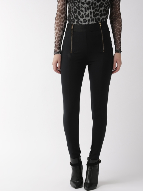 

QUIERO Women Navy Solid Treggings, Navy blue