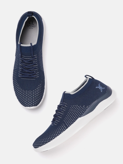 

Carlton London sports Men Navy Blue Woven Design Running Shoes