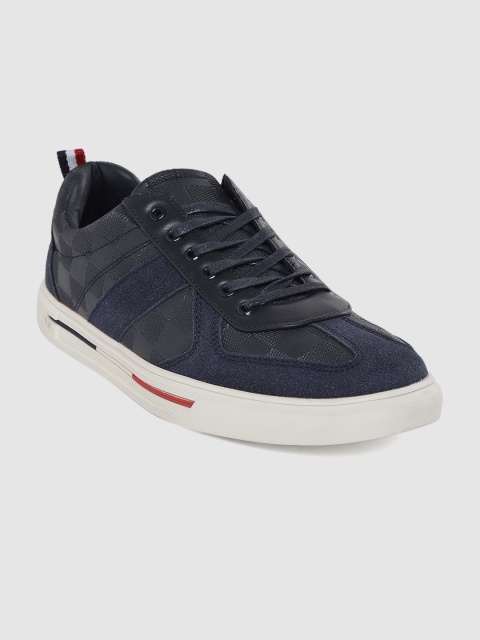 

Carlton London sports Men Navy Blue Textured Sneakers