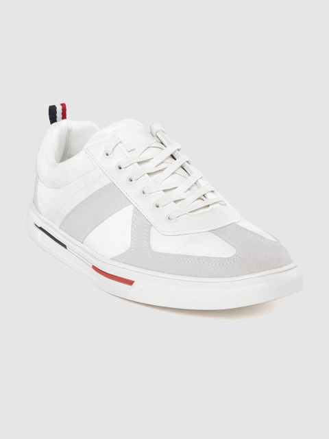 

Carlton London sports Men White & Grey Colourblocked Sneakers