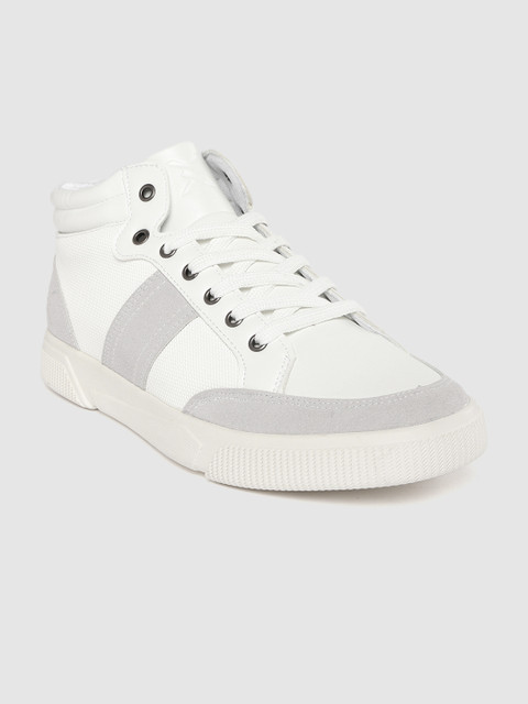 

Carlton London sports Men White & Grey Colourblocked Sneakers