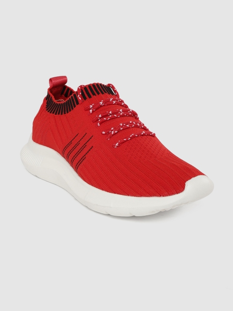 

Carlton London sports Men Red Woven Design Running Shoes