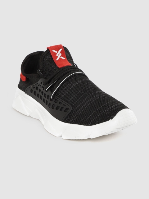 

Carlton London sports Men Black Woven Design Running Shoes