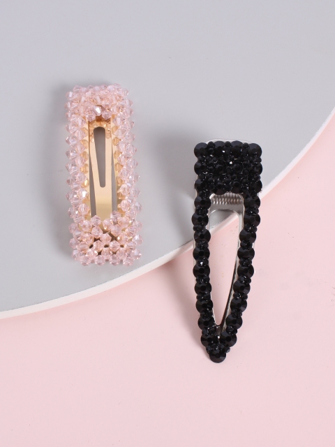 

Ayesha Women Set of 2 Hair Clips, Pink