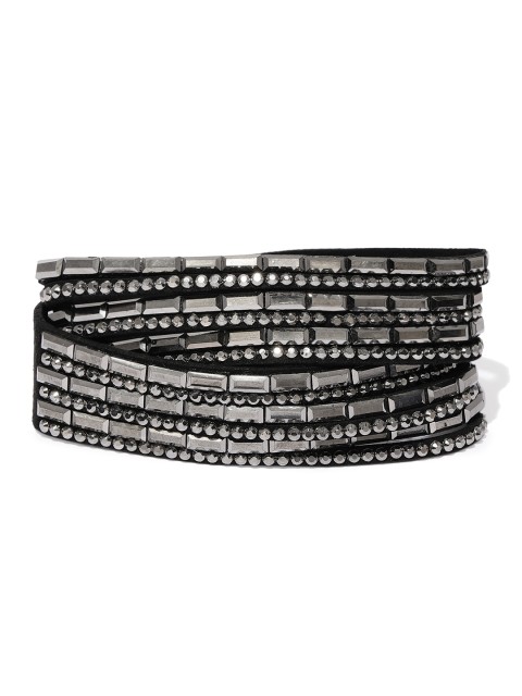 

Ayesha Women Silver-Toned Wraparound Bracelet