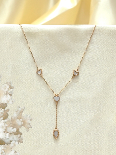 

Ayesha Women Gold-Plated Heart Charm Pendant Necklace