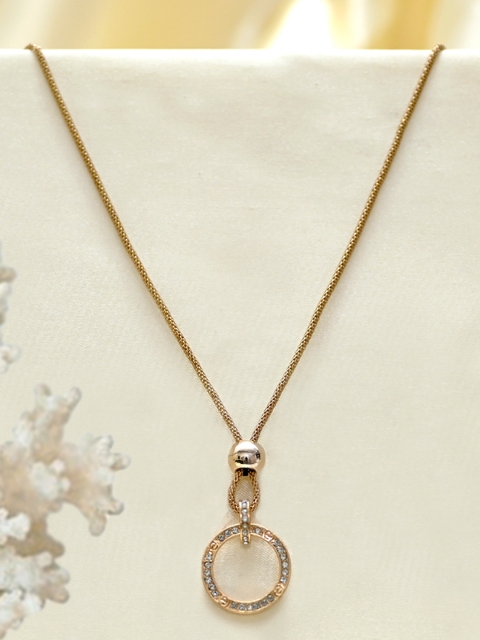 

Ayesha Gold-Plated Ring Shaped Charm Necklace