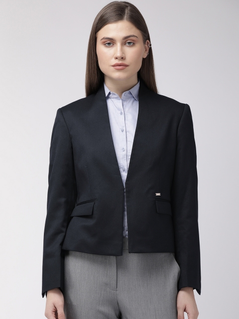 

Park Avenue Women Black Regular Fit Single-Breasted Formal Blazers