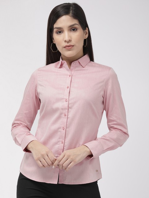 

Park Avenue Women Pink Slim Fit Solid Formal Shirt