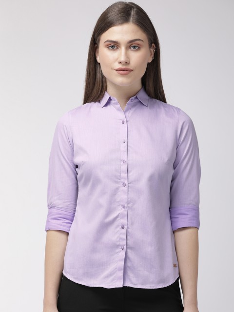 

Park Avenue Women Lavender Slim Fit Solid Formal Shirt