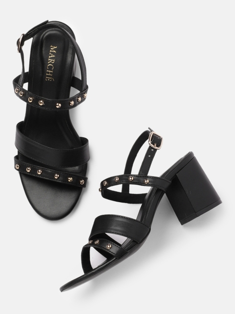 

MARCHE Women Black Embellished Sandals