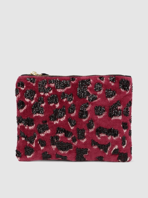 

Accessorize Burgundy & Black Embellished Purse