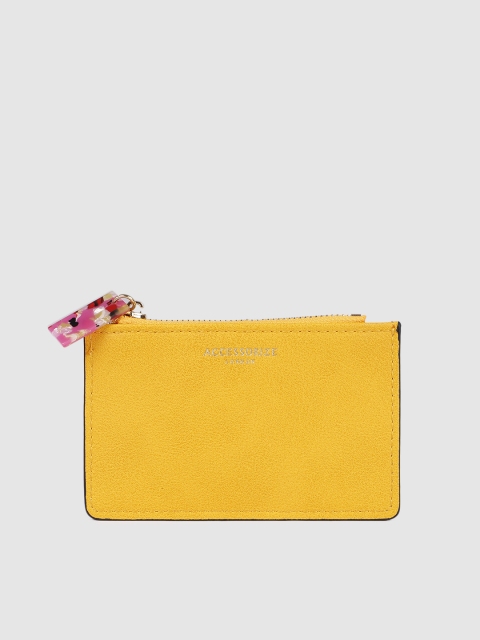 

Accessorize Women Yellow Solid Card Holder