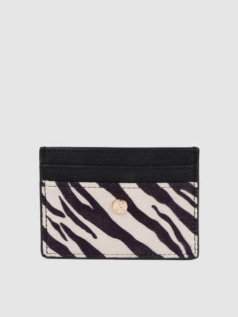 

Accessorize Women Black & White Printed Card Holder