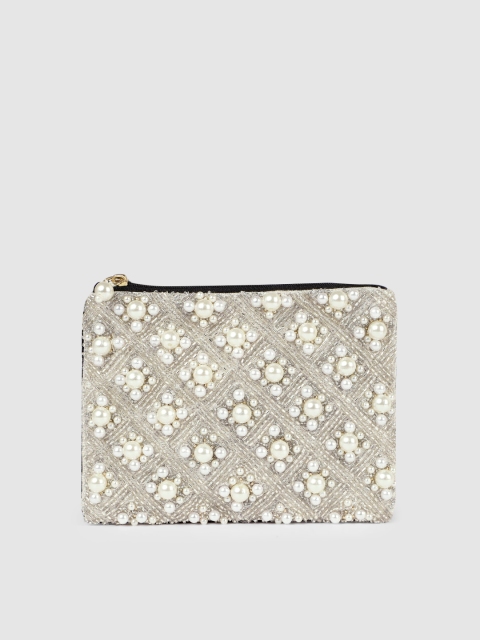

Accessorize Women White Embellished Purse Clutch
