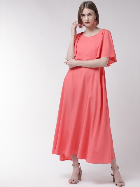 

U&F Women Pink Solid Maxi Dress