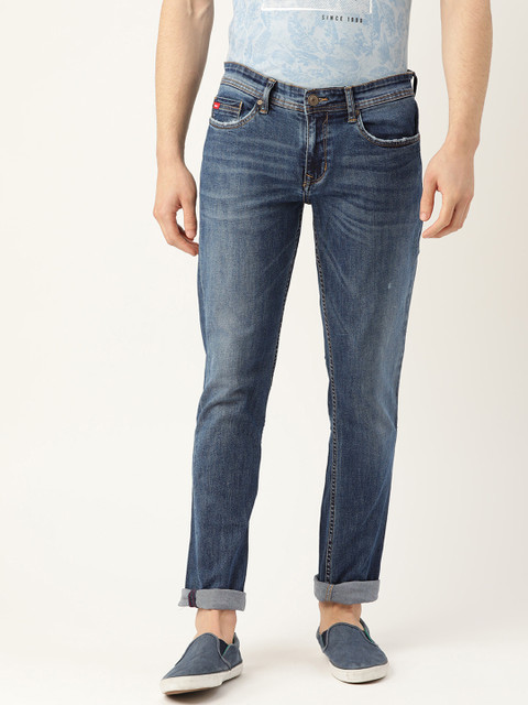 

Lee Cooper Men Navy Blue Norris Slim Fit Low-Rise Clean Look Stretchable Jeans