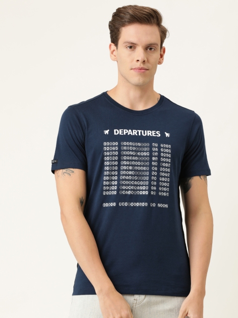 

Lee Cooper Men Blue Printed Round Neck T-shirt