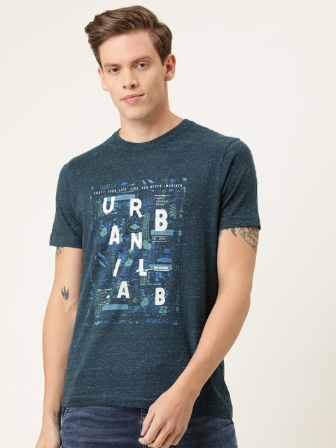 

Lee Cooper Men Green Printed Round Neck T-shirt