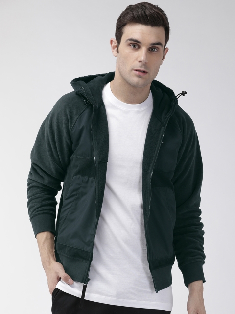 

Nike Men Charcoal Grey Solid AS NSW CE FZ Sports Standard Fit Jacket, Green