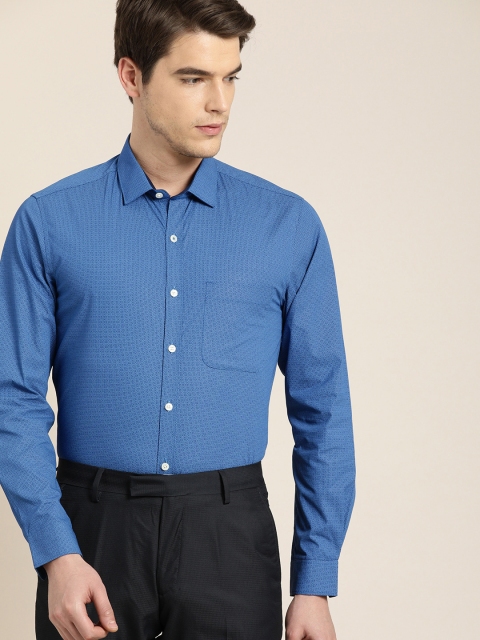 

INVICTUS Men Blue Slim Fit Printed Formal Shirt
