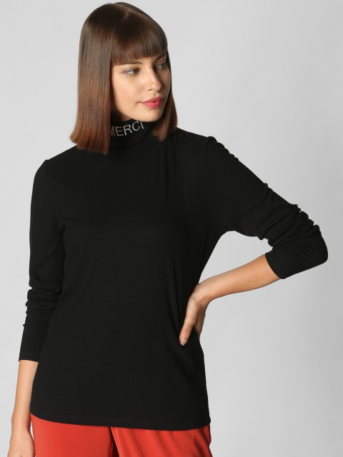 

Vero Moda Women Black Solid Pullover Sweater
