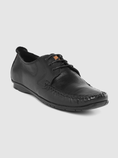 

Lee Cooper Men Black Solid Semiformal Leather Derbys