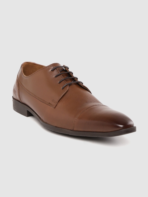 

Lee Cooper Men Brown Leather Formal Derbys