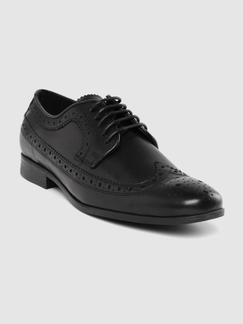 

Lee Cooper Men Black Leather Formal Brogues