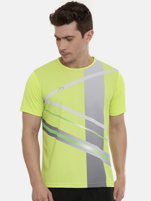 

Proline Active Men Lime Green Printed Round Neck T-shirt