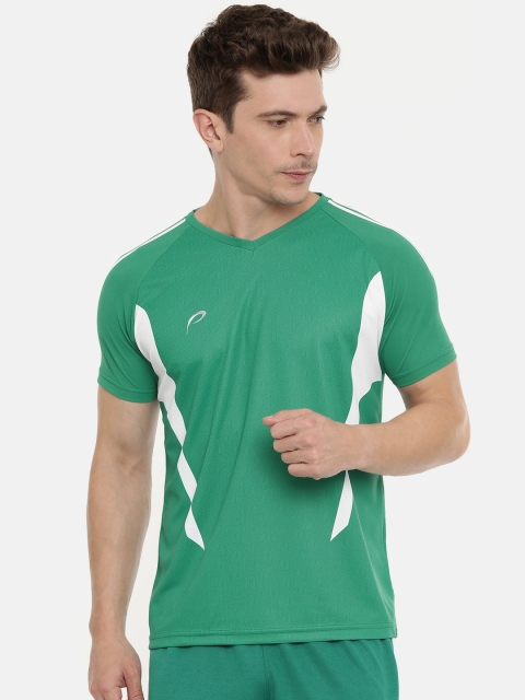 

Proline Active Men Green Printed V-Neck T-shirt