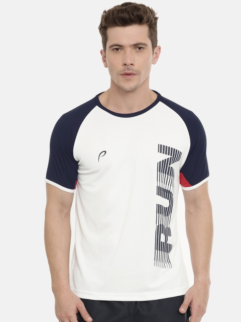 

Proline Active Men White Printed Pro-Dry Round Neck T-shirt