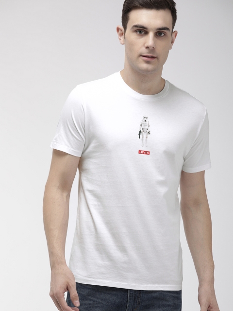 

Levis Men White Star Wars Graphic Printed Round Neck T-shirt