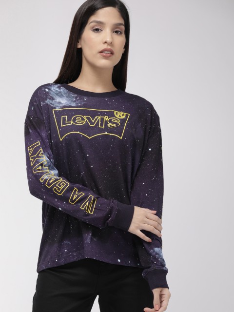

Levis x Star Wars Women Purple Graphic Printed Round Neck T-shirt