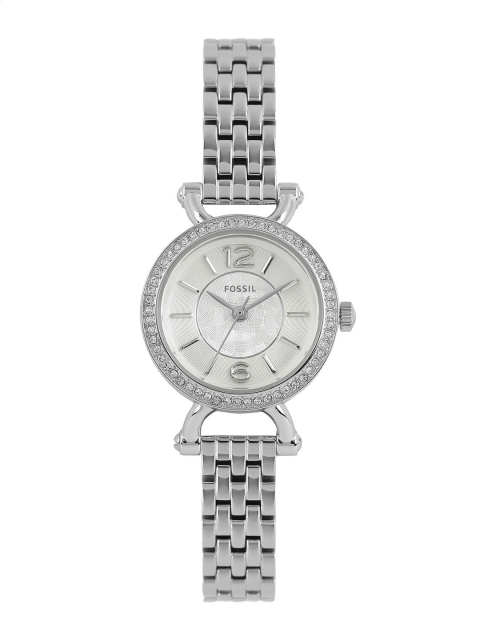 

Fossil Women Silver-Toned Dial Watch ES3893