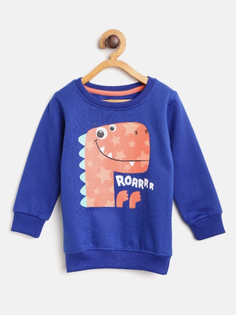 

Eteenz Boys Blue & Orange Printed Sweatshirt