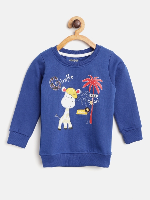 

Eteenz Boys Blue Printed Sweatshirt