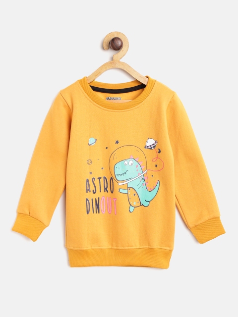 

Eteenz Boys Mustard Yellow Printed Sweatshirt