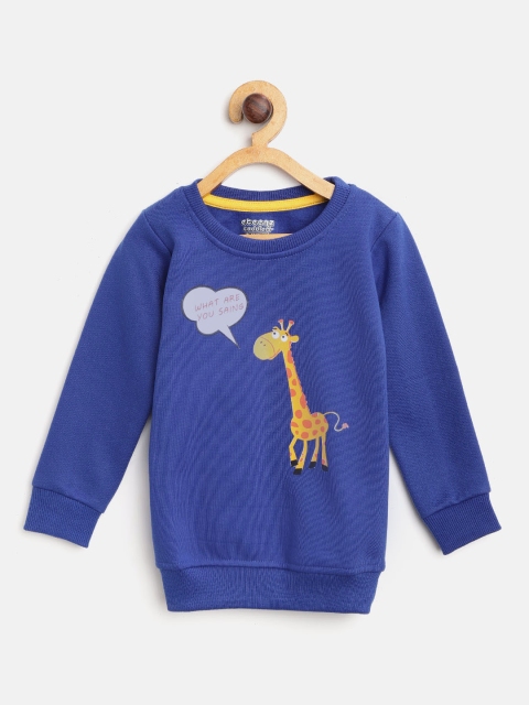 

Eteenz Boys Blue Printed Sweatshirt