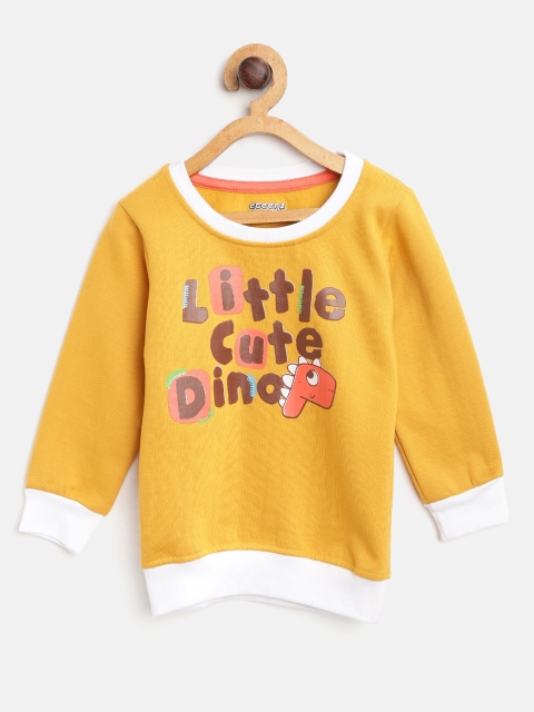 

Eteenz Boys Mustard Yellow Printed Sweatshirt