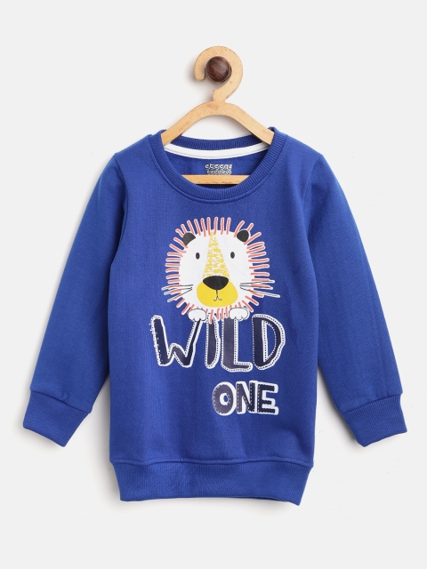 

Eteenz Boys Blue Printed Sweatshirt