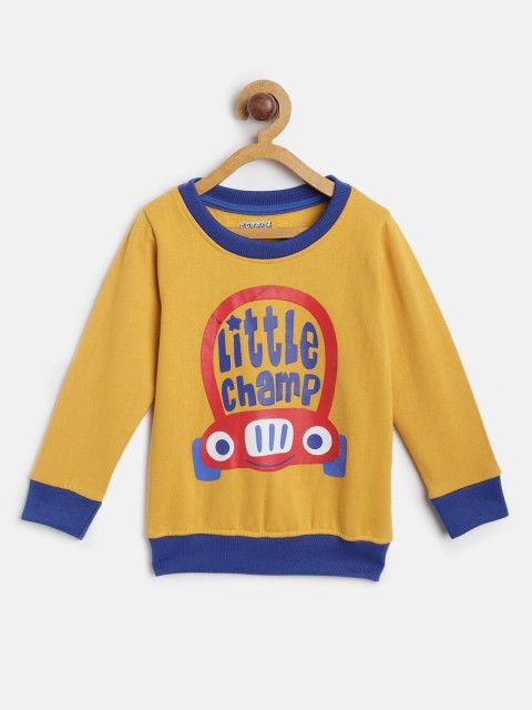 

Eteenz Boys Mustard Yellow & Red Printed Sweatshirt