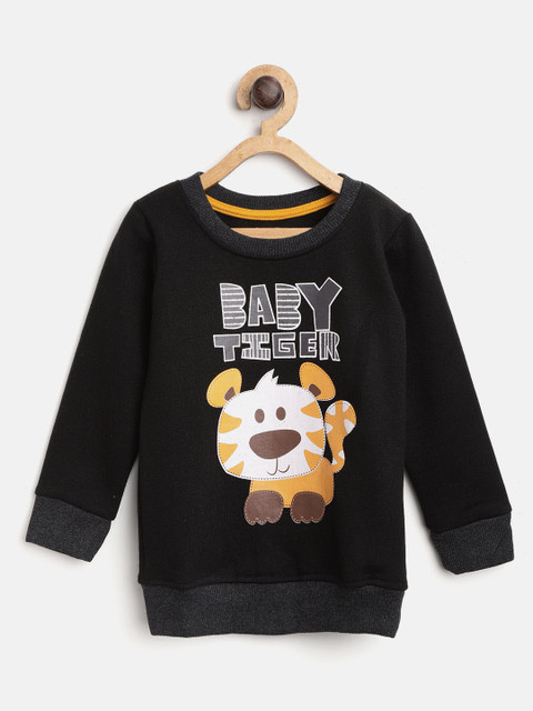 

Eteenz Boys Black Printed Sweatshirt